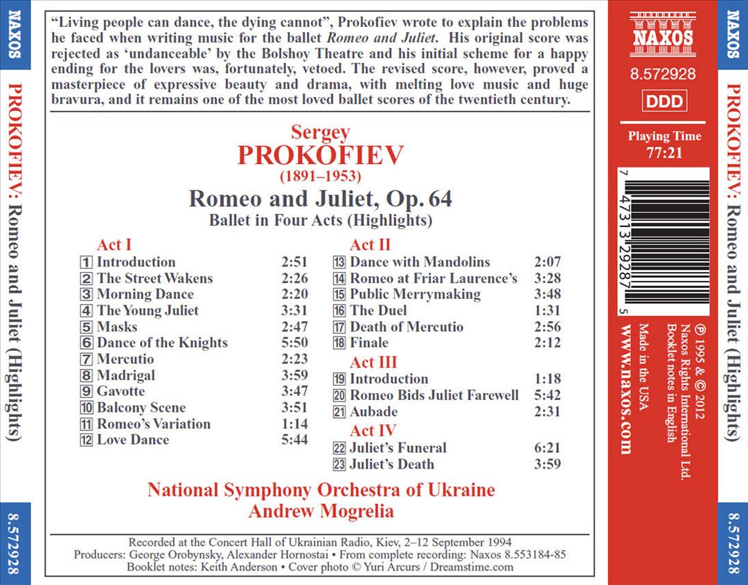 Prokofiev: Romeo and Juliet cover art