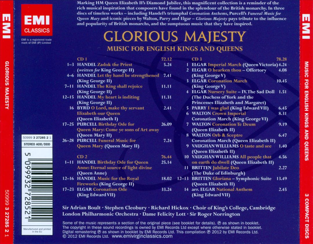 Glorious Majesty: Music for English Kings & Queens cover art