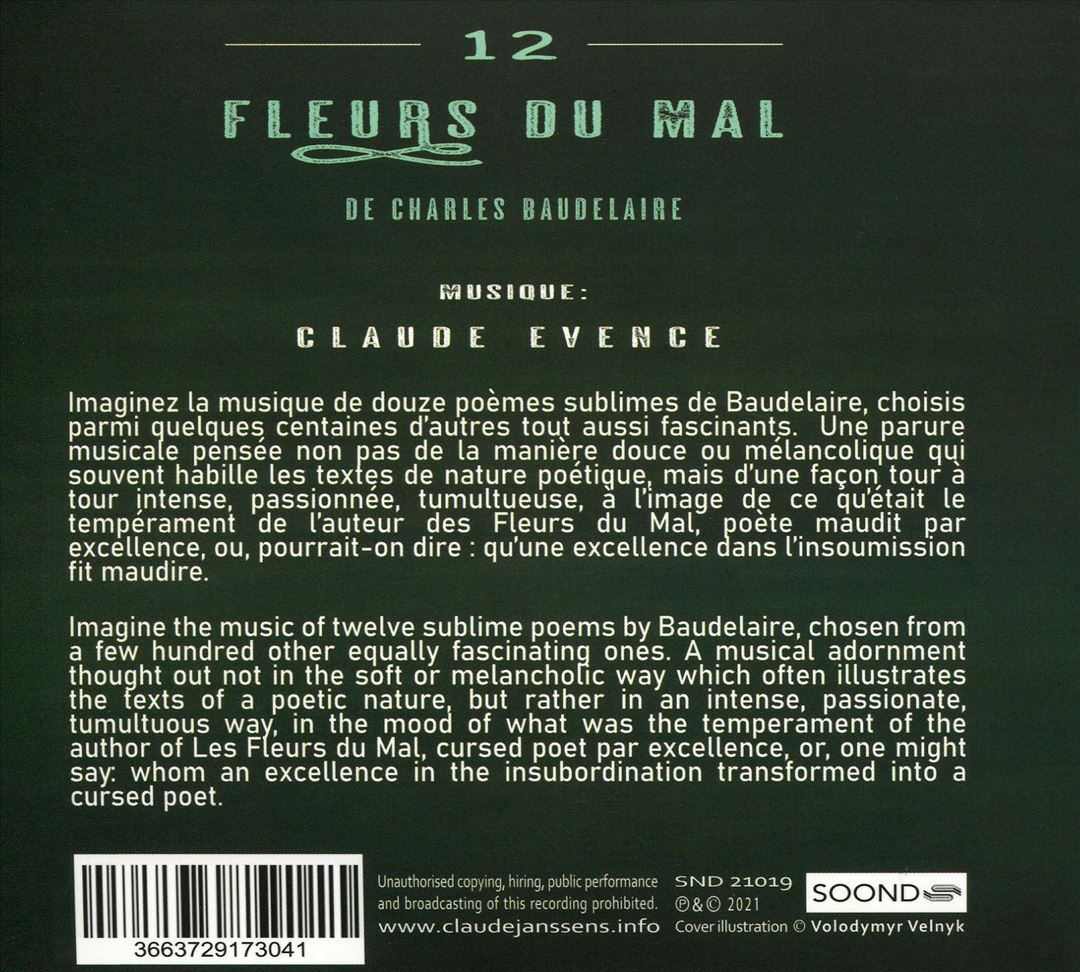 12 Fleurs du Mal de Charles Baudelaire cover art