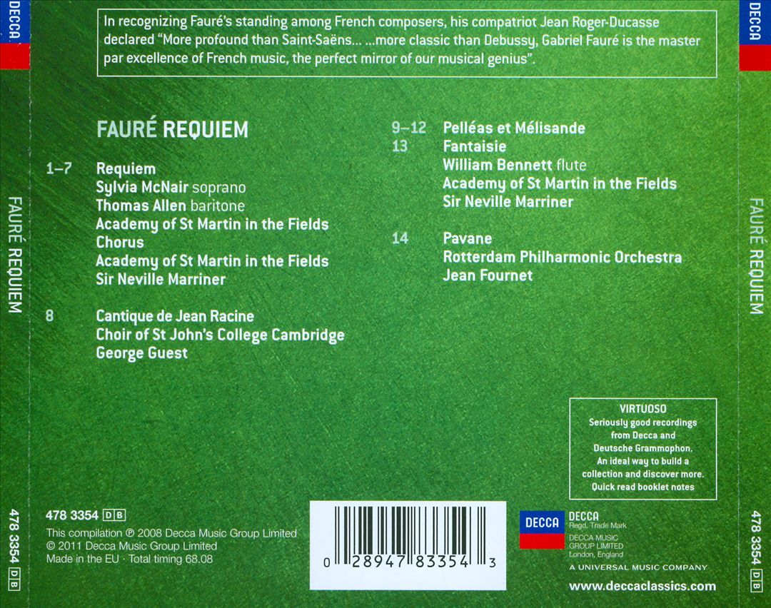 Fauré: Requiem; Pavane cover art