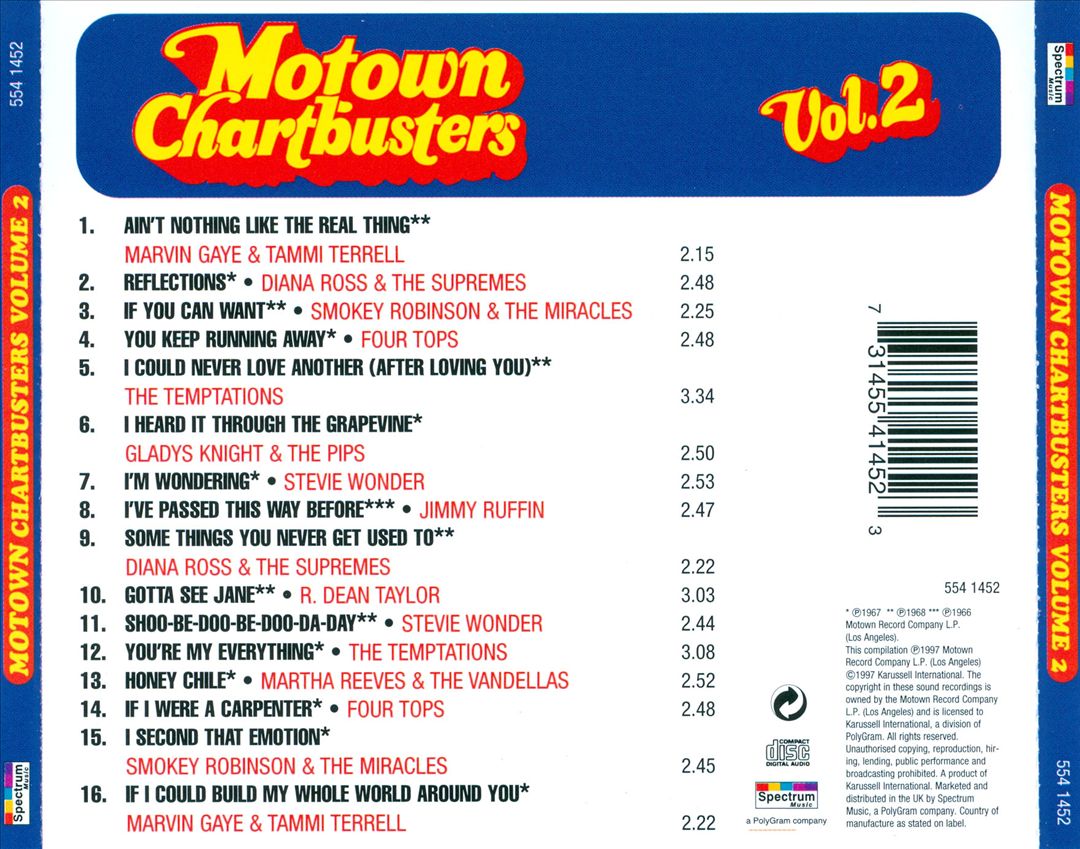 Motown Chartbusters, Vol. 2 cover art