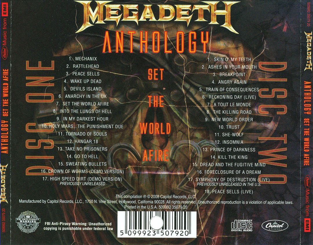 Anthology: Set the World Afire cover art