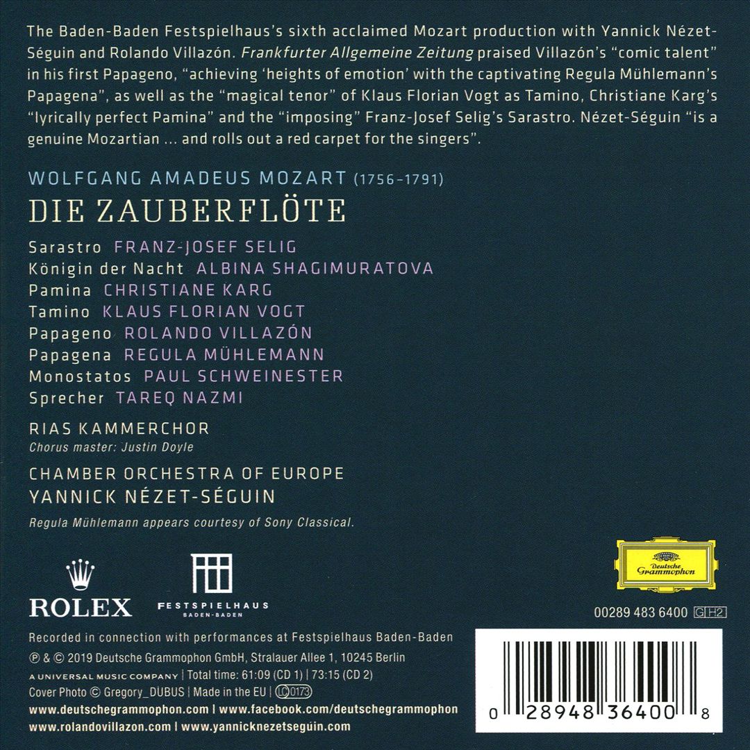 Mozart: Die Zauberflöte cover art