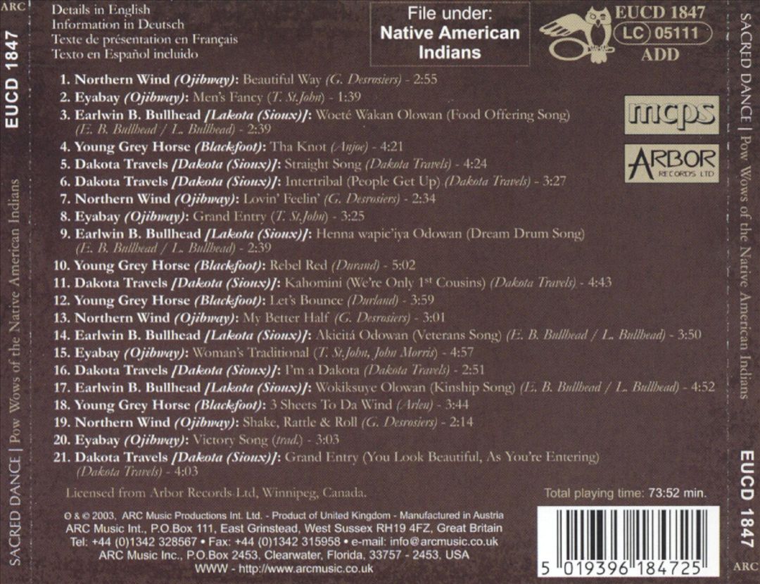Sacred Dance: Pow Wows Of The Native American Indians cover art