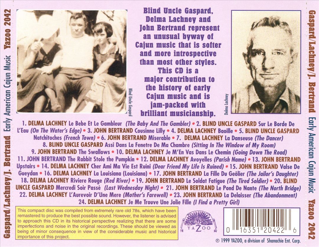 Early American Cajun Music cover art