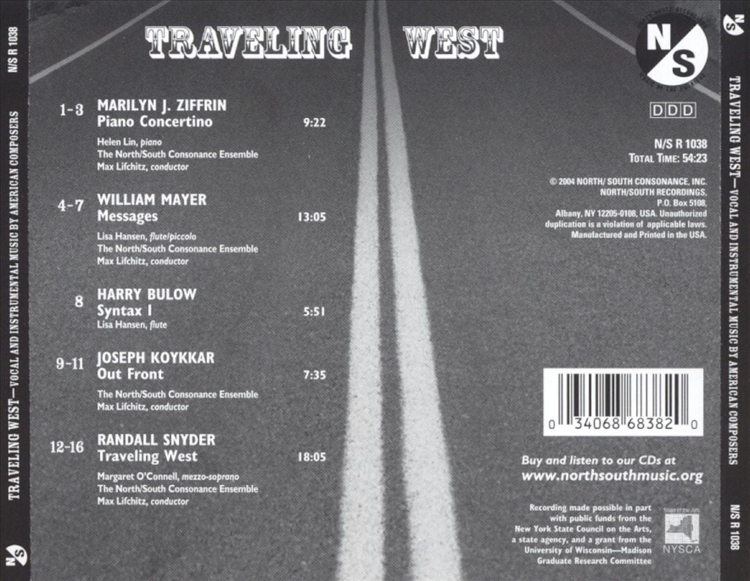 Traveling West: Vocal and Instrumental Music by American Composers cover art