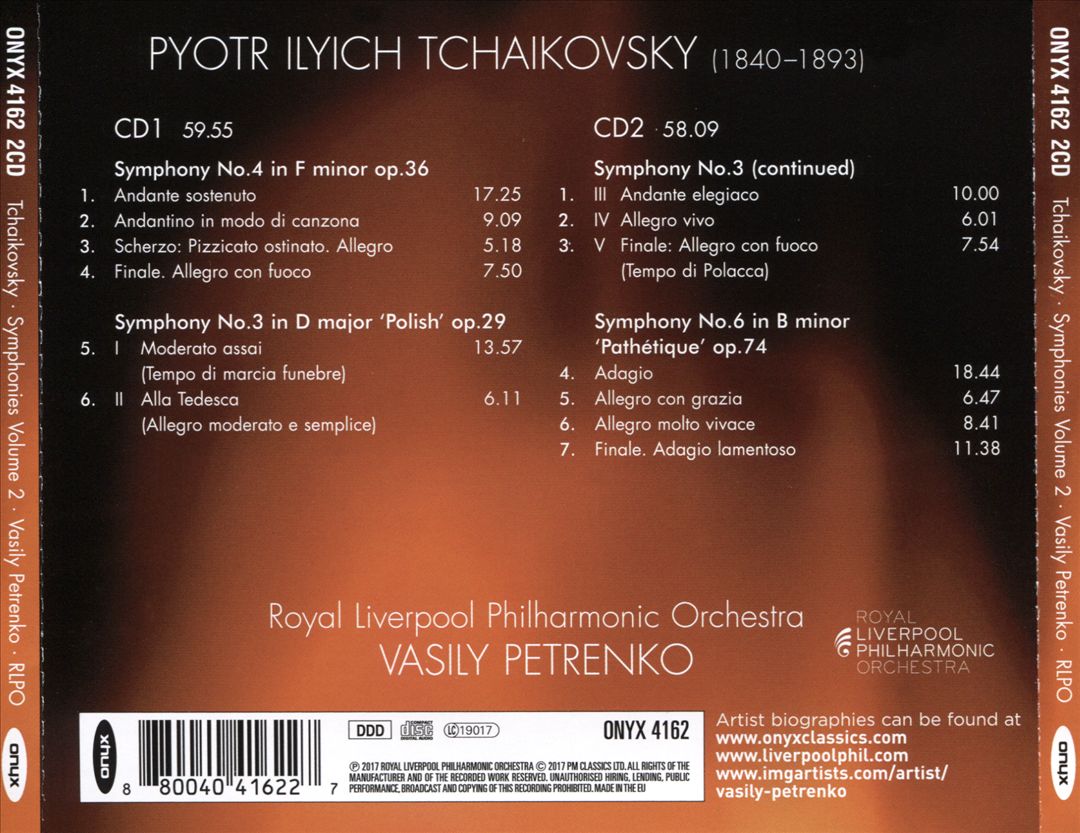Tchaikovsky: Symphonies 3, 4 and 6 cover art