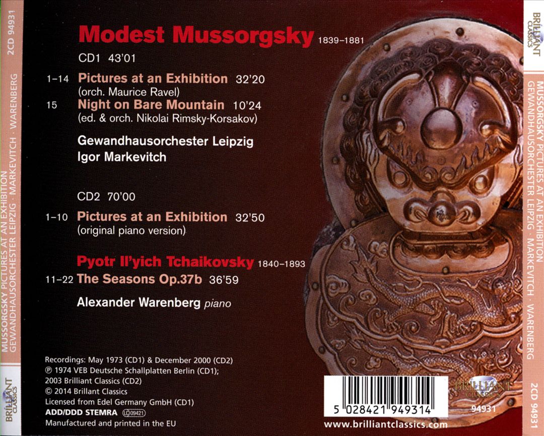 Mussorgsky: Pictures at an Exhibition cover art