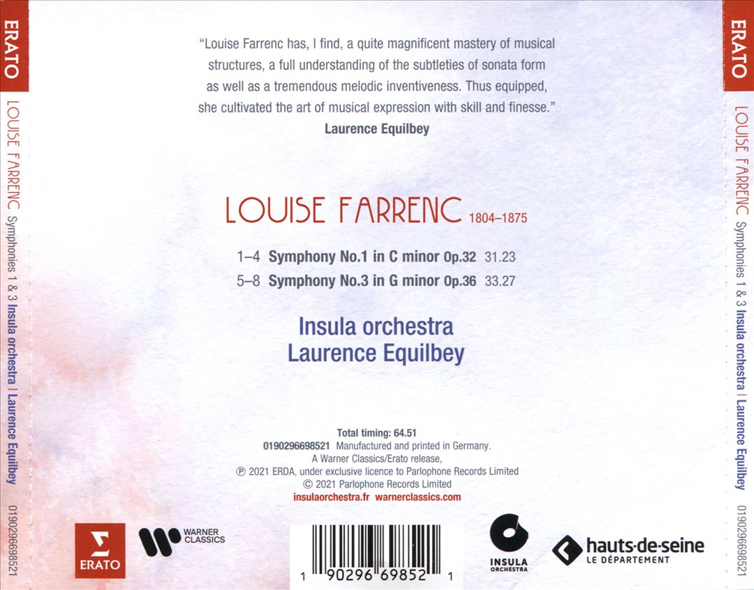 Louise Farrenc: Symphonies 1 & 3 cover art