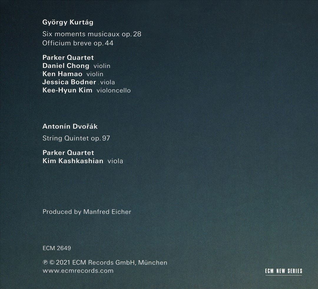 Kurtág: Six Moments Musicaux; Officium Breve; Dvořák: String Quintet Op. 97 cover art