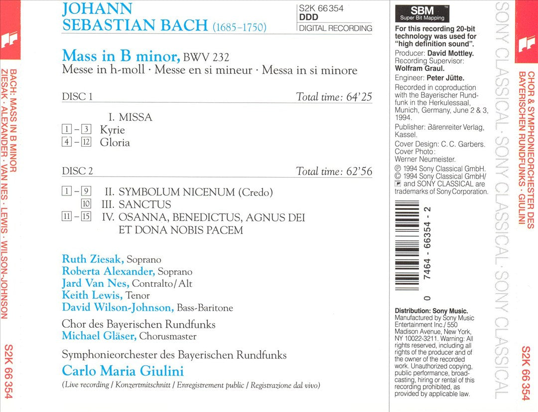 Bach: Mass in B minor cover art