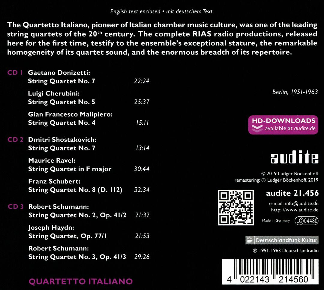 Quartetto Italiano: The Complete RIAS Recordings cover art