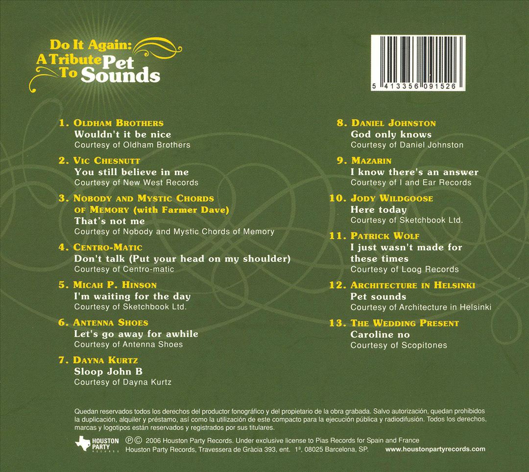 Do It Again: A Tribute to Pet Sounds cover art