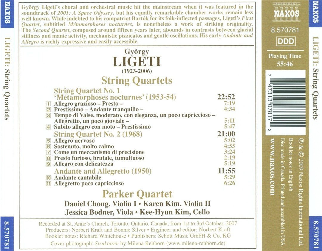 Ligeti: String Quartets Nos. 1 & 2 cover art