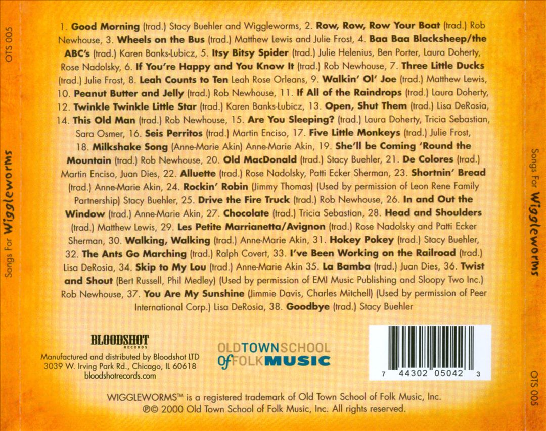 Songs For Wiggleworms cover art
