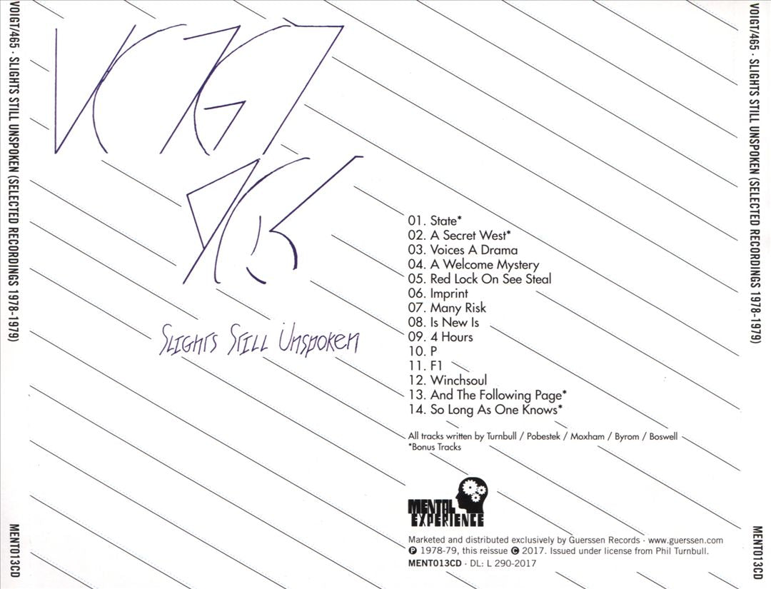 Slights Still Unspoken: 1978-1979 cover art