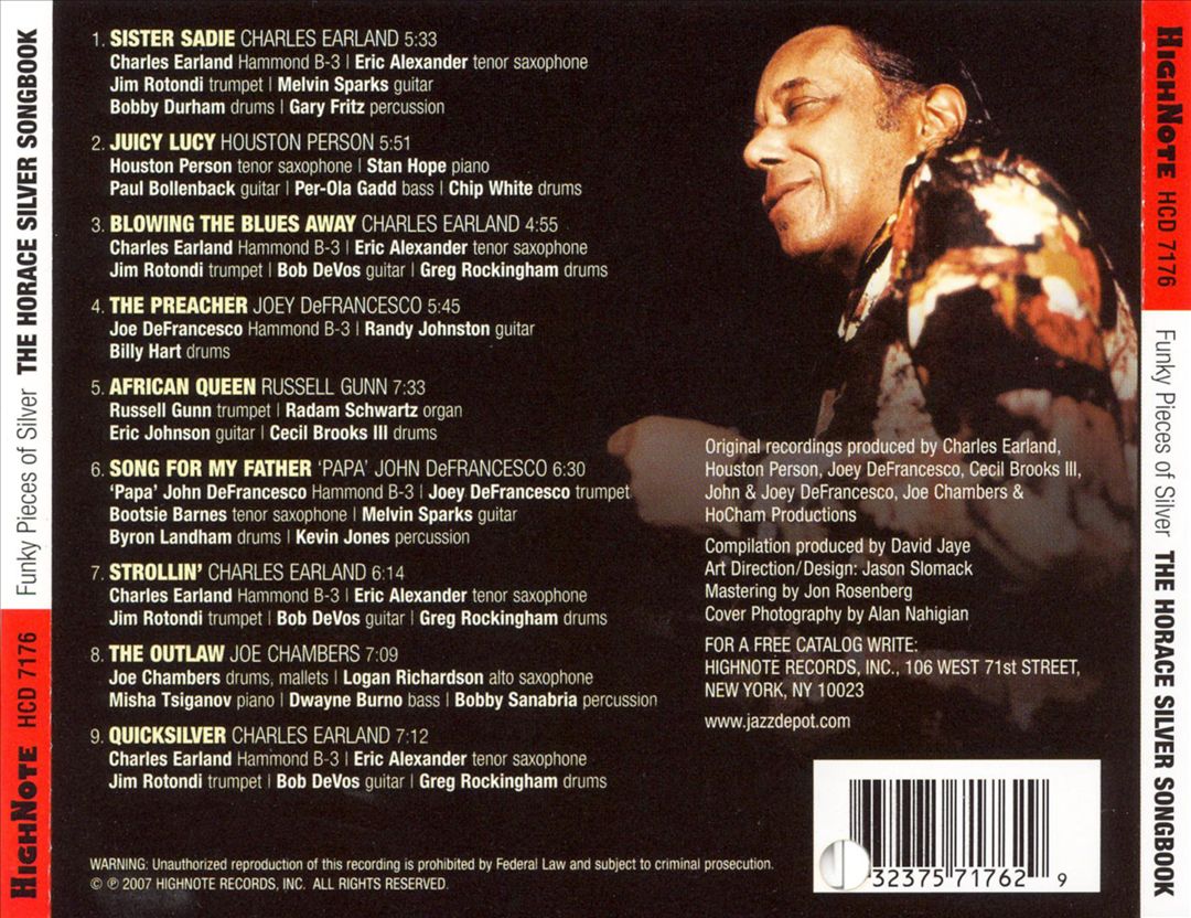Funky Pieces of Silver: The Horace Silver Songbook cover art