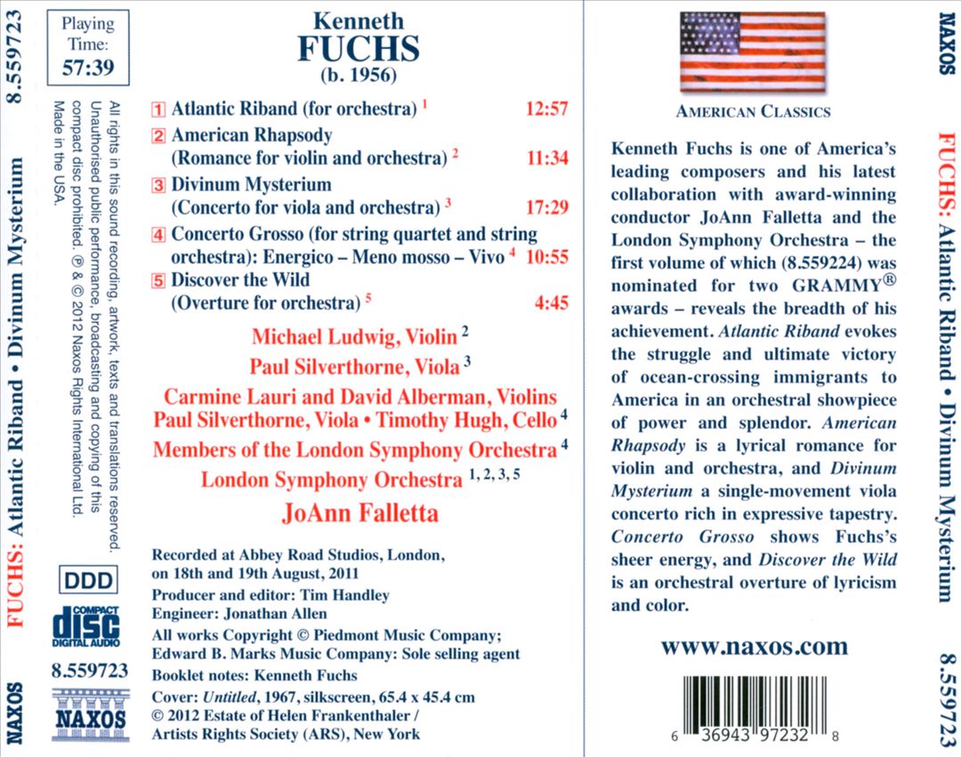 Kenneth Fuchs: Atlantic Riband; American Rhapsody; Divinum Mysterium cover art