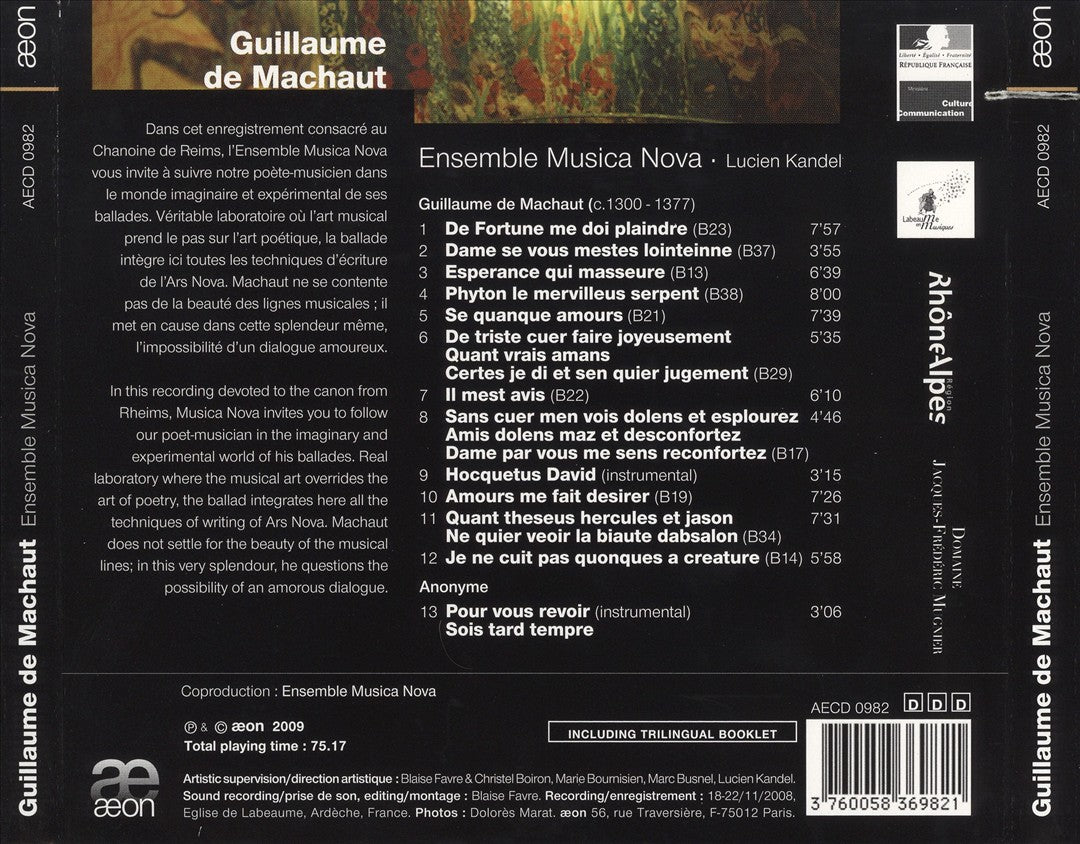 Guillaume de Machaut: Ballades cover art
