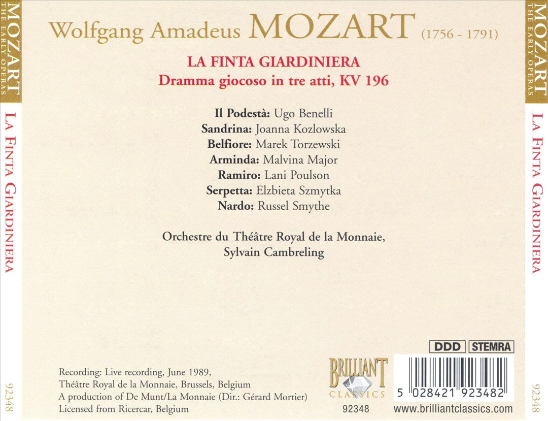 Mozart: La Finta Giardiniera cover art