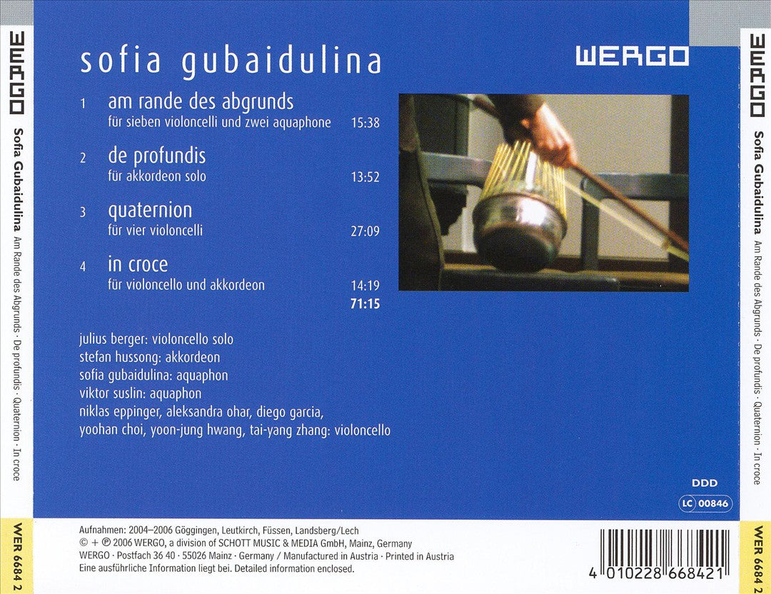 Gubaidulina: Am Rande des Abgrunds; De Profundis; Quaternion; In croce cover art