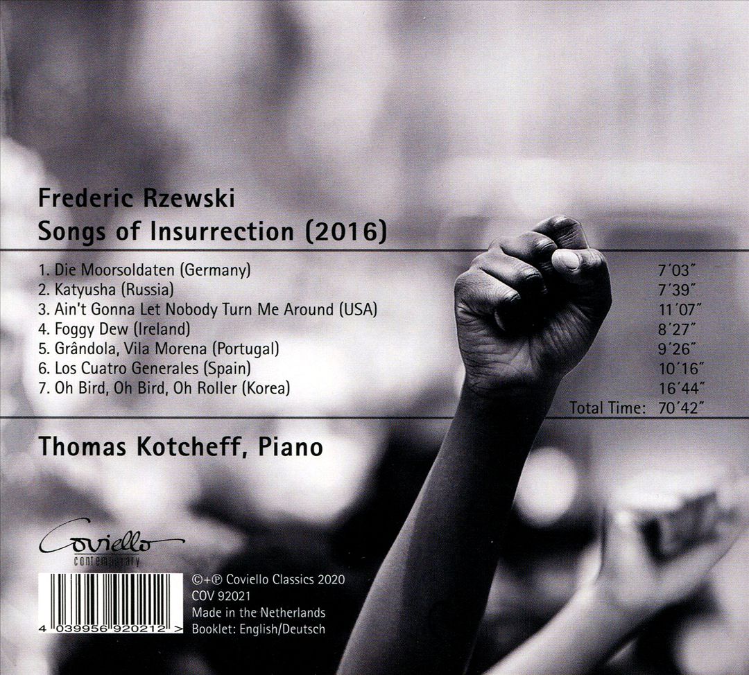 Songs of Insurrection by Frederic Rzewski cover art