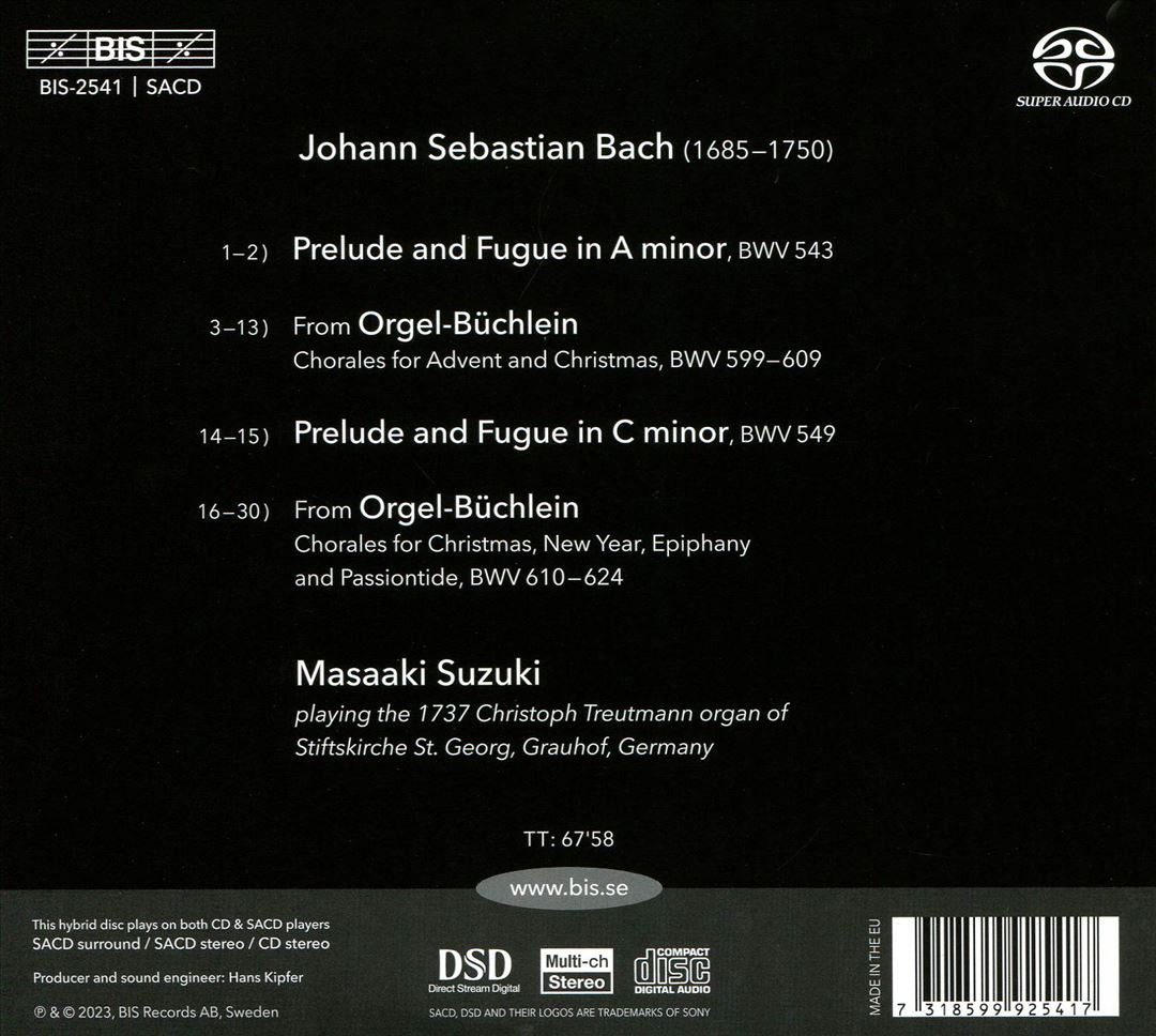Masaaki Suzuki plays Bach Organ Works, Vol. 4 - Orgelbuchlein (I) cover art
