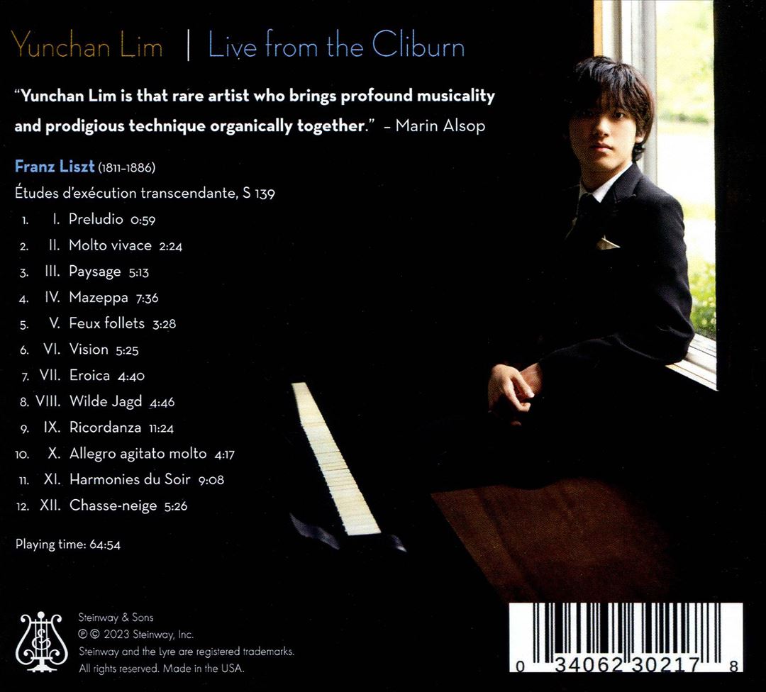 Yunchan Lim, Live from the Cliburn: Liszt - Transcendental Etudes cover art