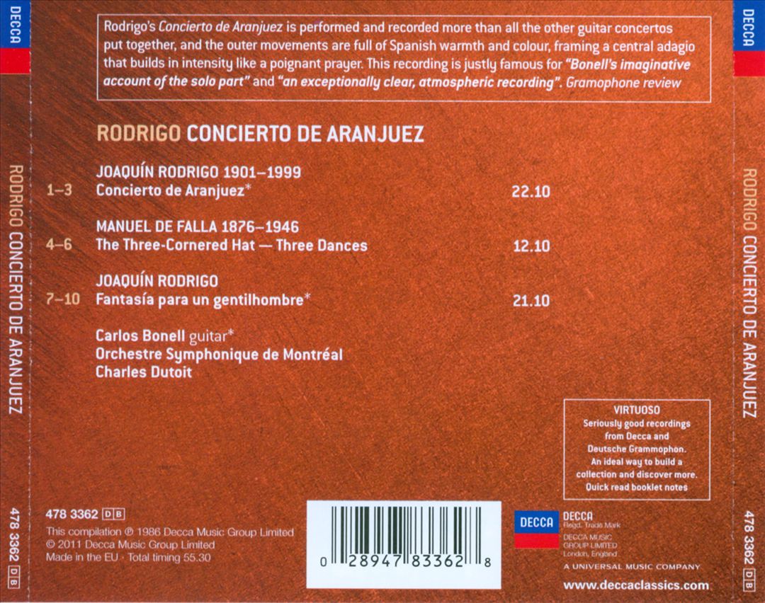 Rodrigo: Concierto de Aranjuez cover art