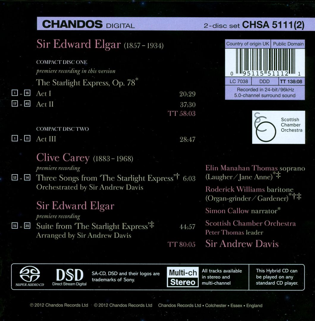 Elgar: The Starlight Express cover art