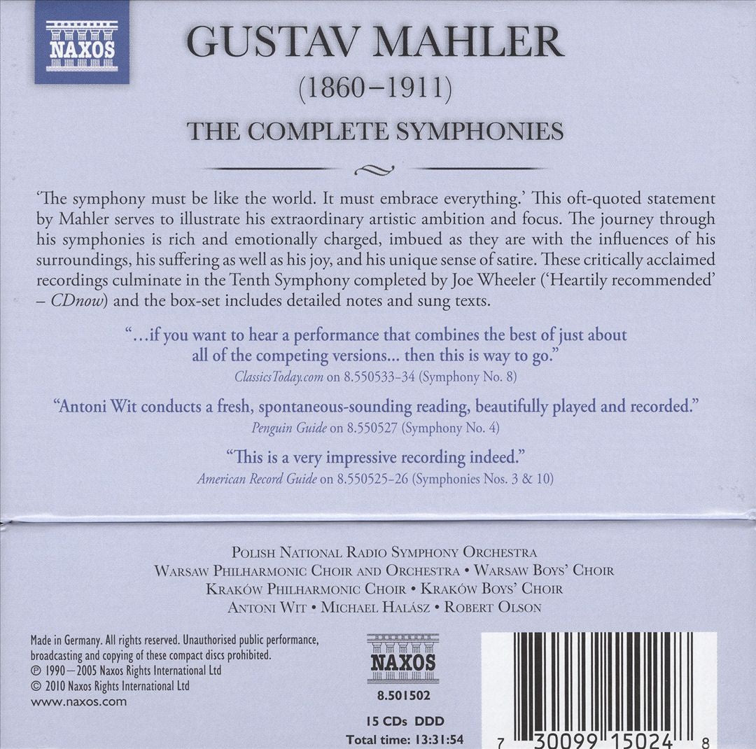 Mahler: The Complete Symphonies cover art