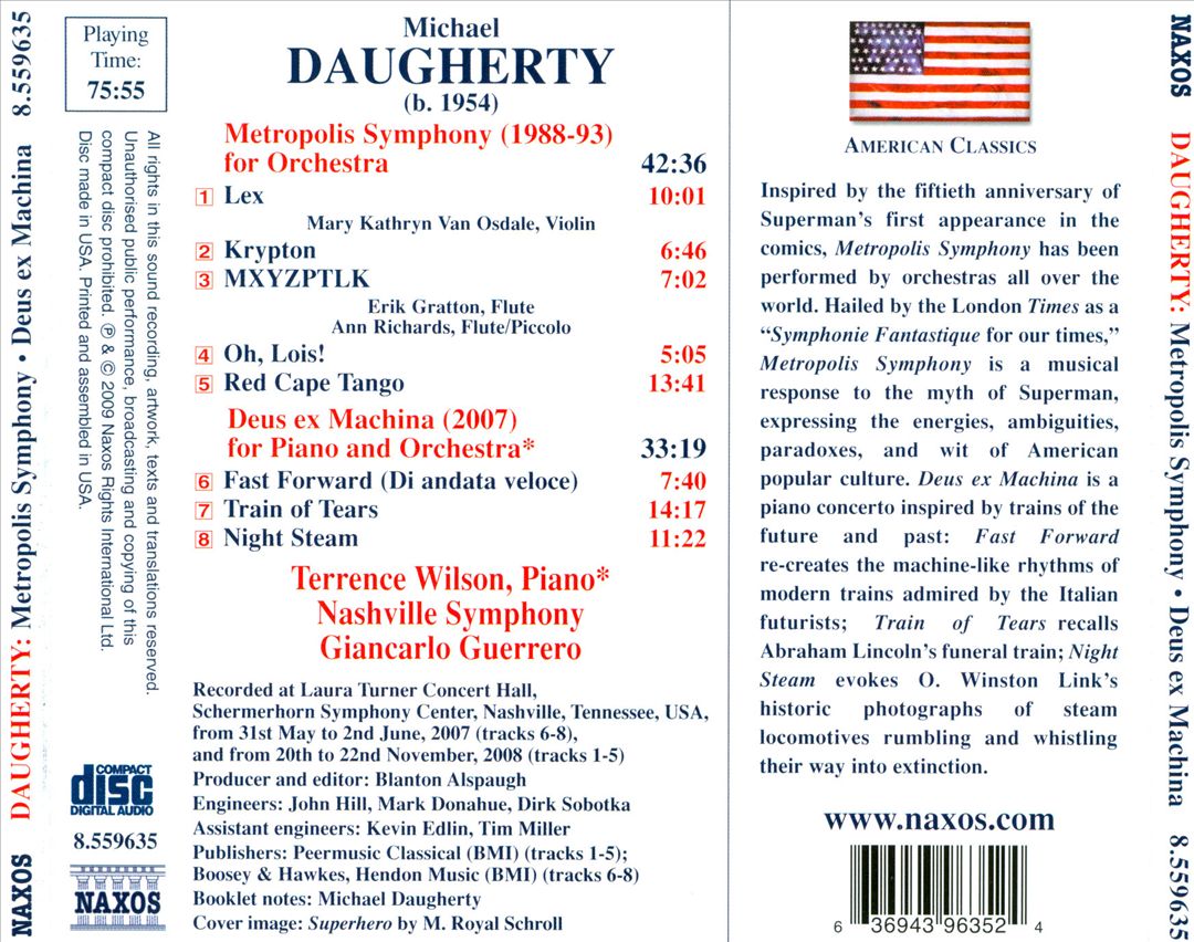 Michael Daugherty: Metropolis Symphony cover art