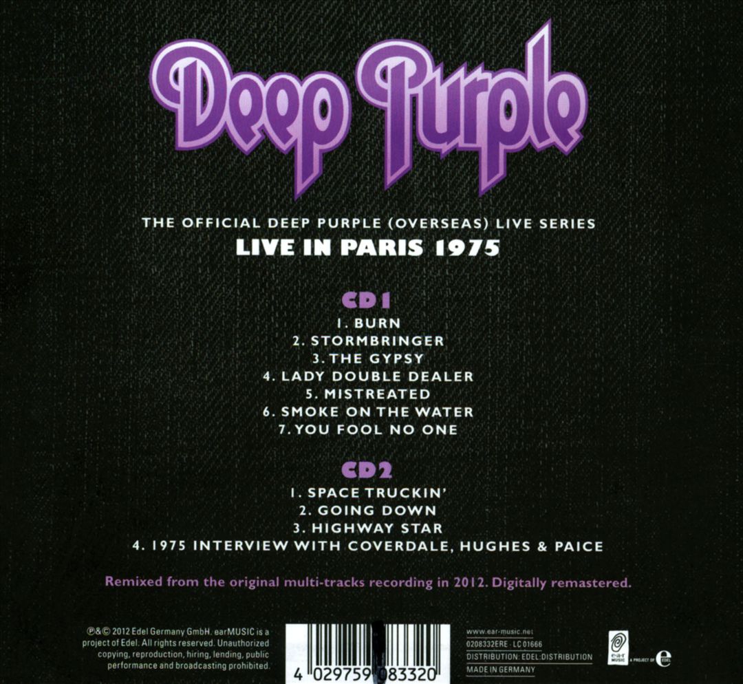 Live in Paris 1975 cover art
