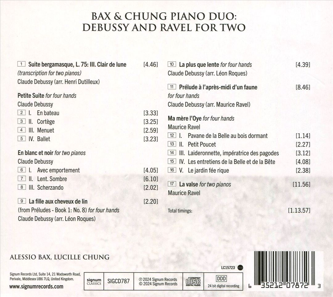 Debussy and Ravel for Two cover art