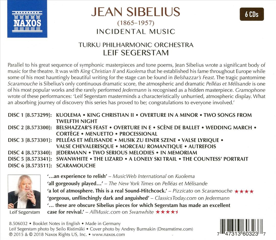Sibelius: Incidental Music cover art