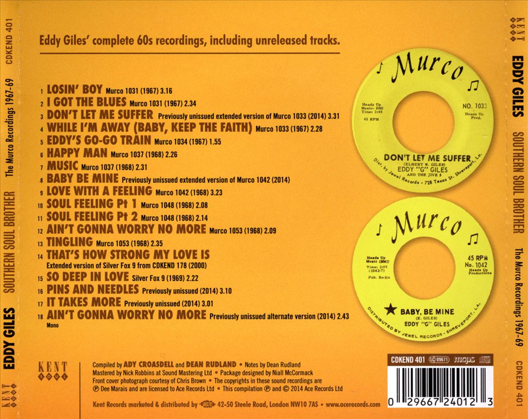 Southern Soul Brother: The Murco Recordings 1967-69 cover art