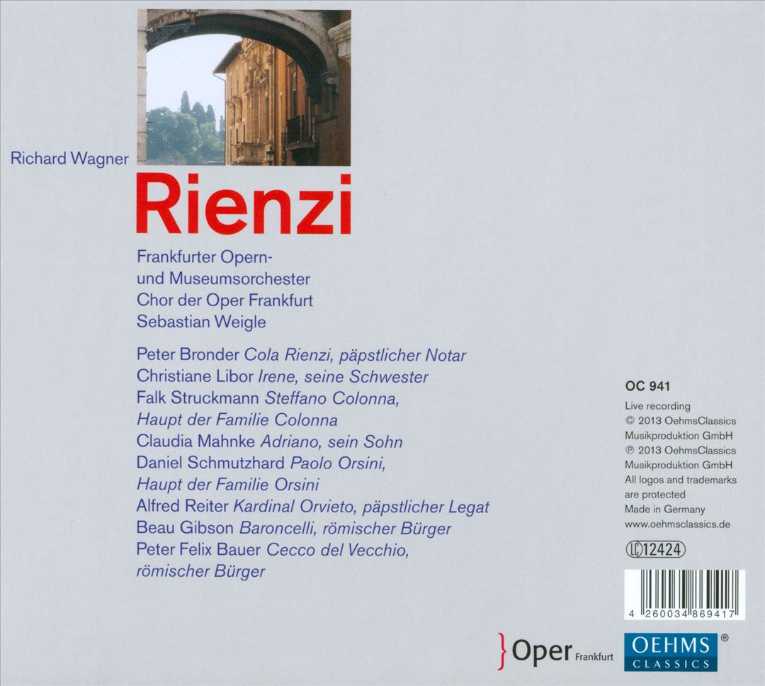 Wagner: Rienzi cover art
