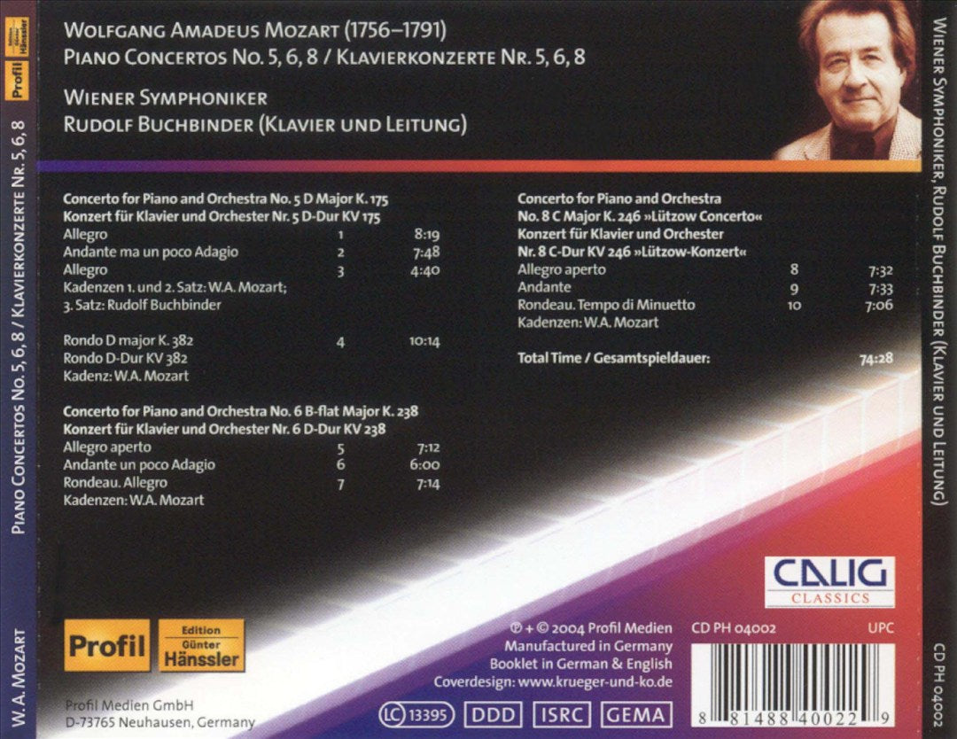 Mozart: Piano Concertos Nos. 5, 6, 8 cover art