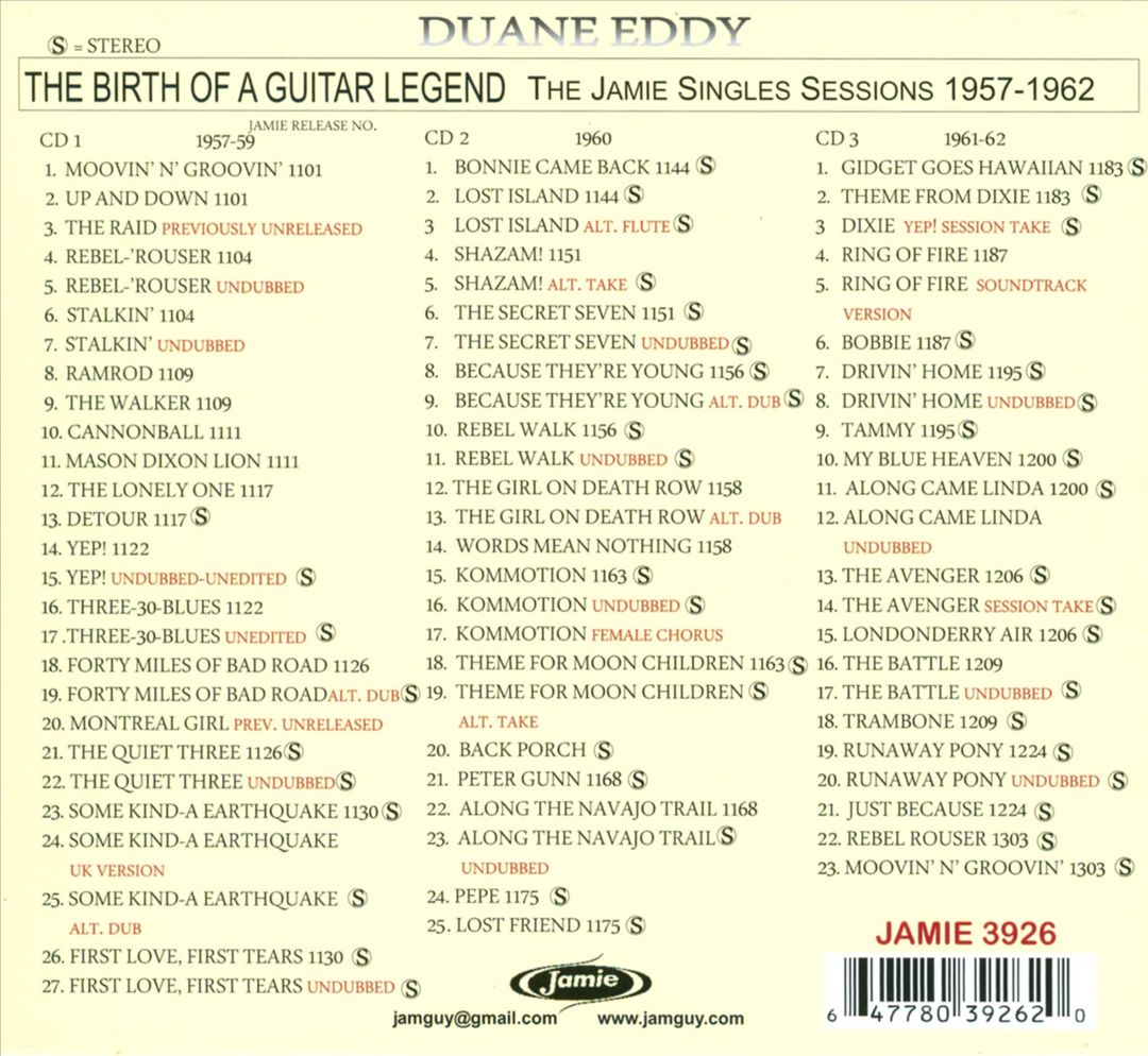 Birth of a Guitar Legend: The Jamie Singles Sessions 1957-1962 cover art
