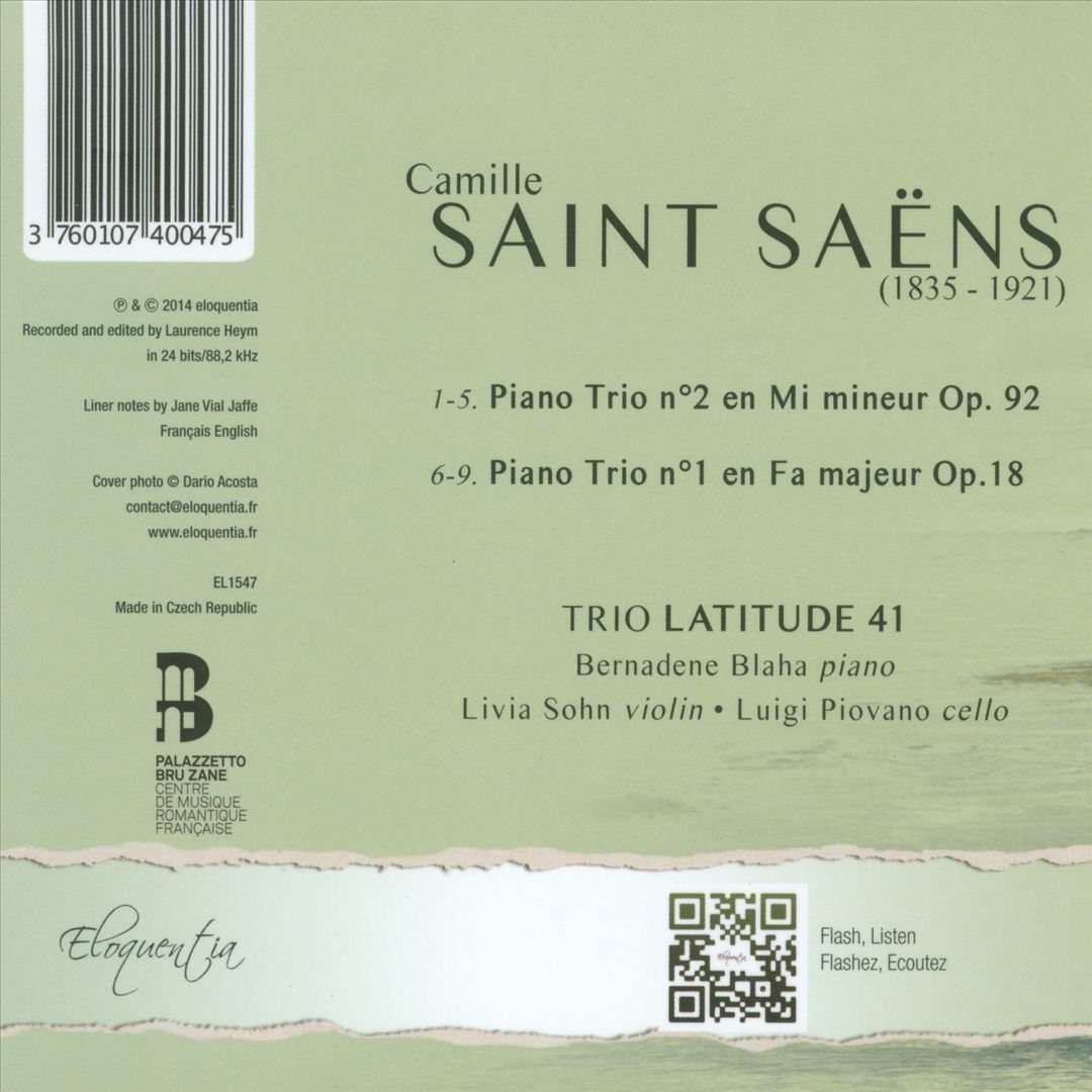 Saint Saëns: Piano Trios cover art