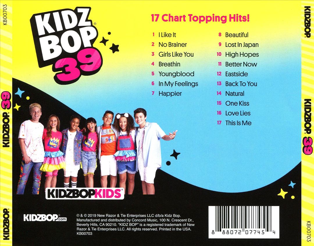 Kidz Bop 39 cover art