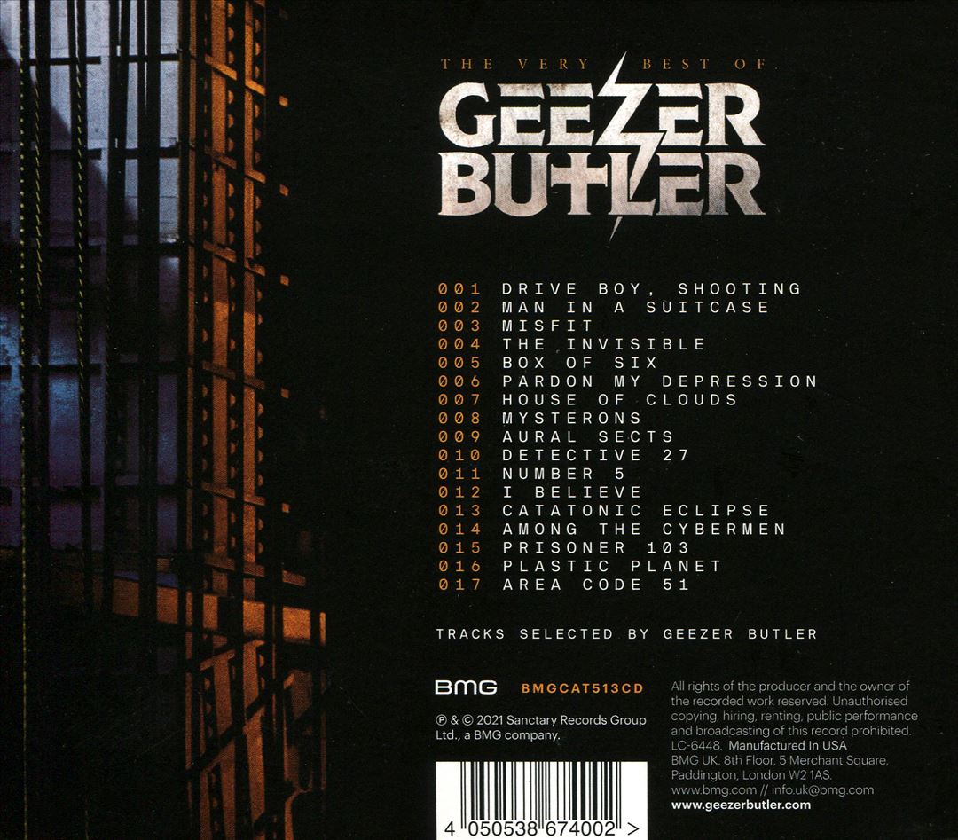 Very Best of Geezer Butler cover art
