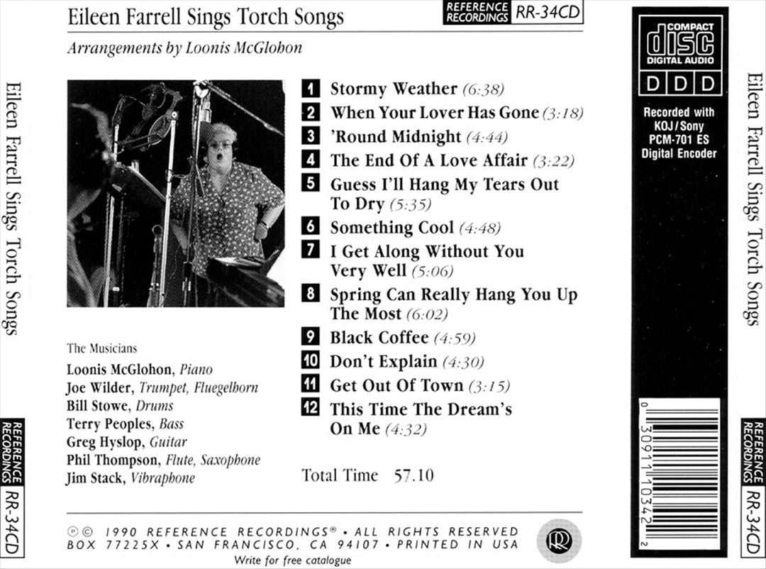 Eileen Farrell Sings Torch Songs cover art