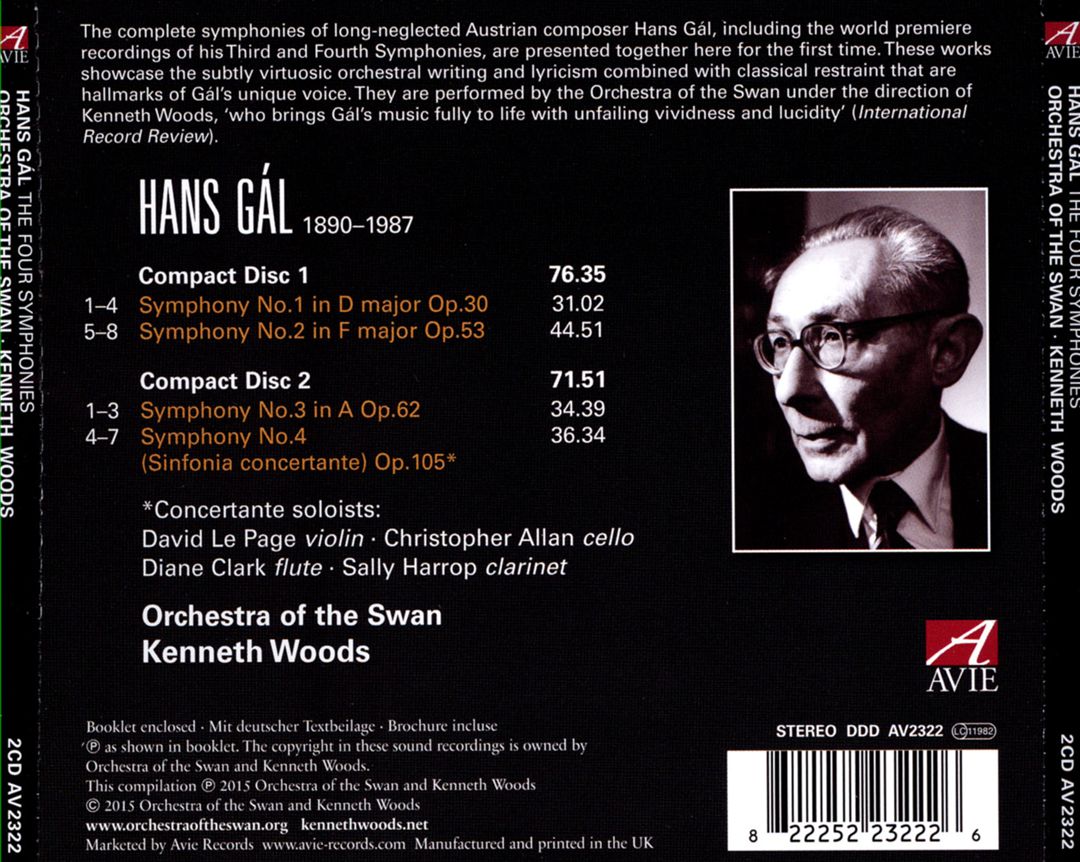 Hans Gál: The Four Symphonies cover art