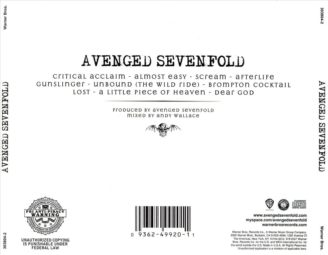 Avenged Sevenfold cover art