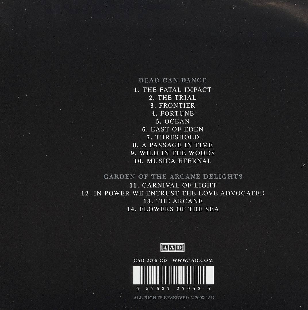 Dead Can Dance/Garden of the Arcane Delights cover art