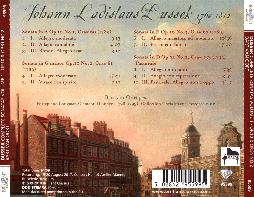 Dussek: Sonatas Op. 10 & Op. 31 No. 2 cover art