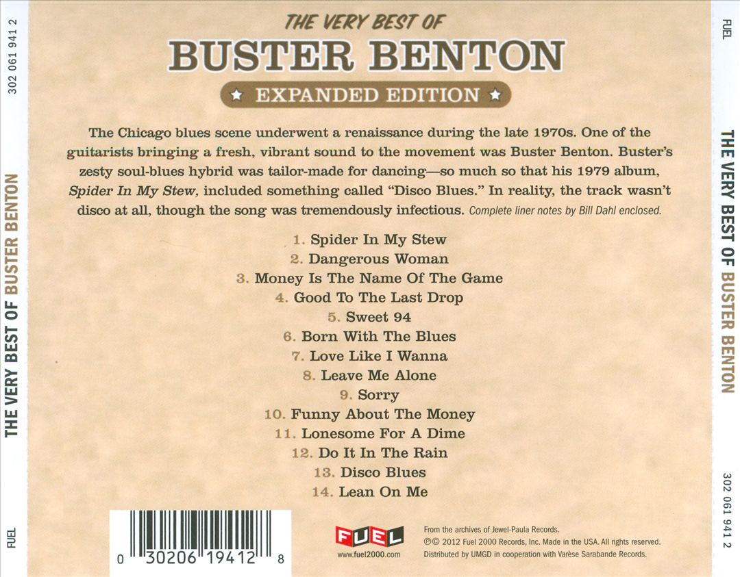 Very Best of Buster Benton cover art