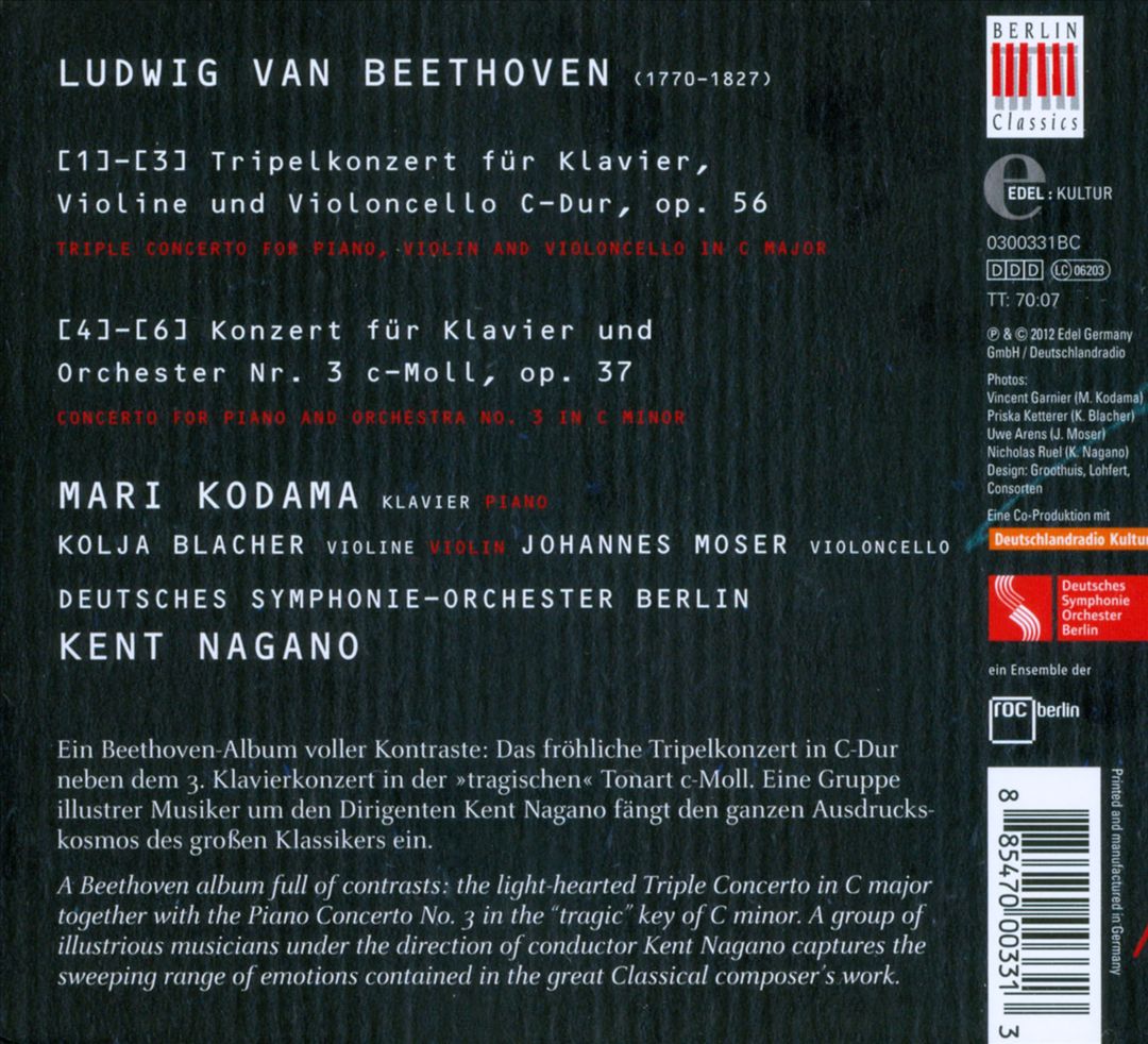 Beethoven: Triple Concerto; Piano Concerto No. 3 cover art
