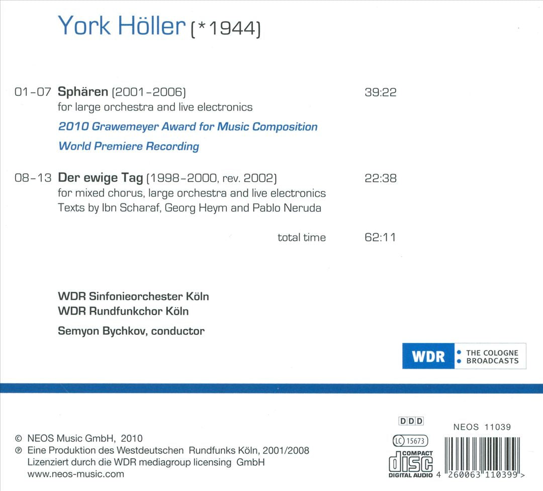 York Höller: Sphären; Der ewige Tag cover art